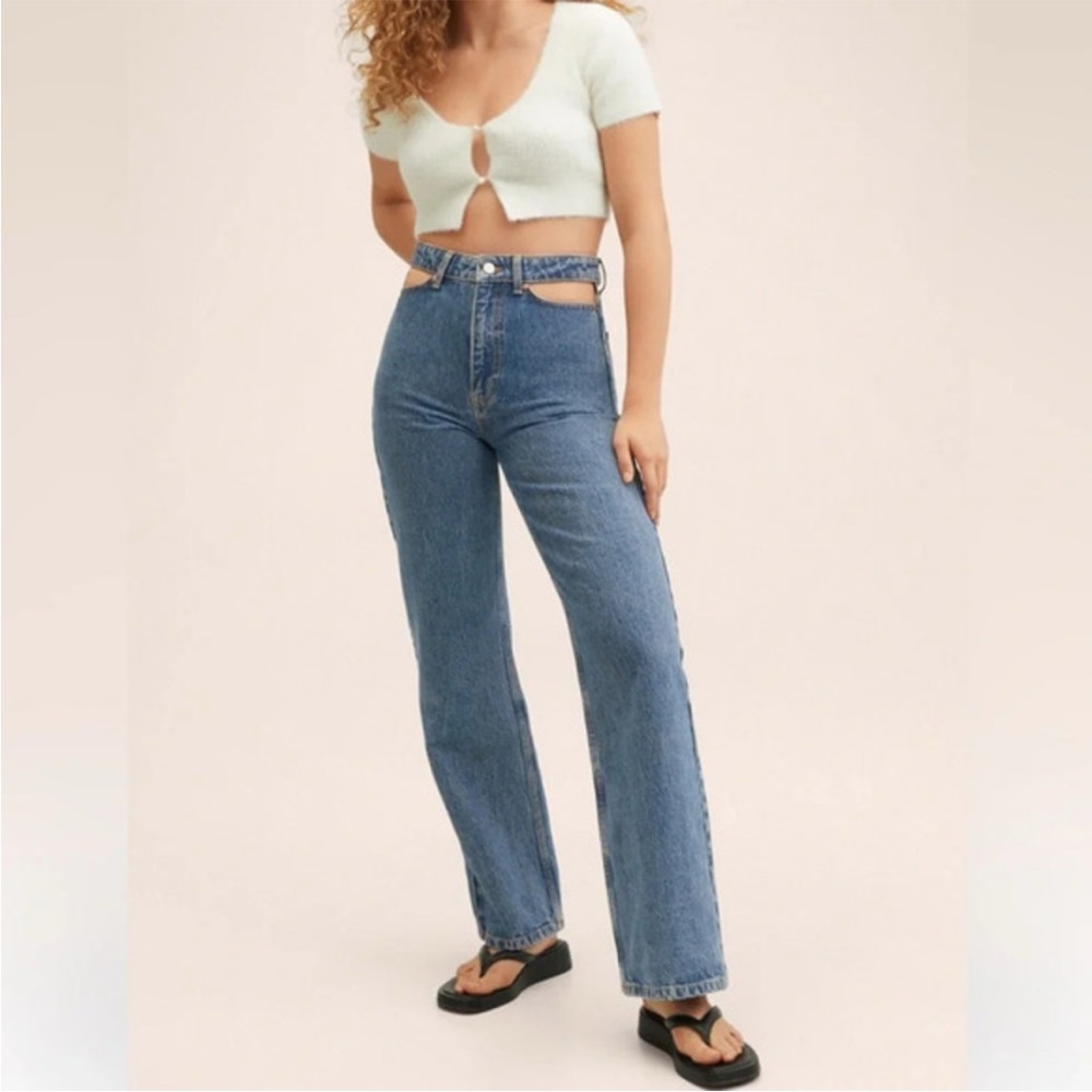 High-Waisted Blue Jeans